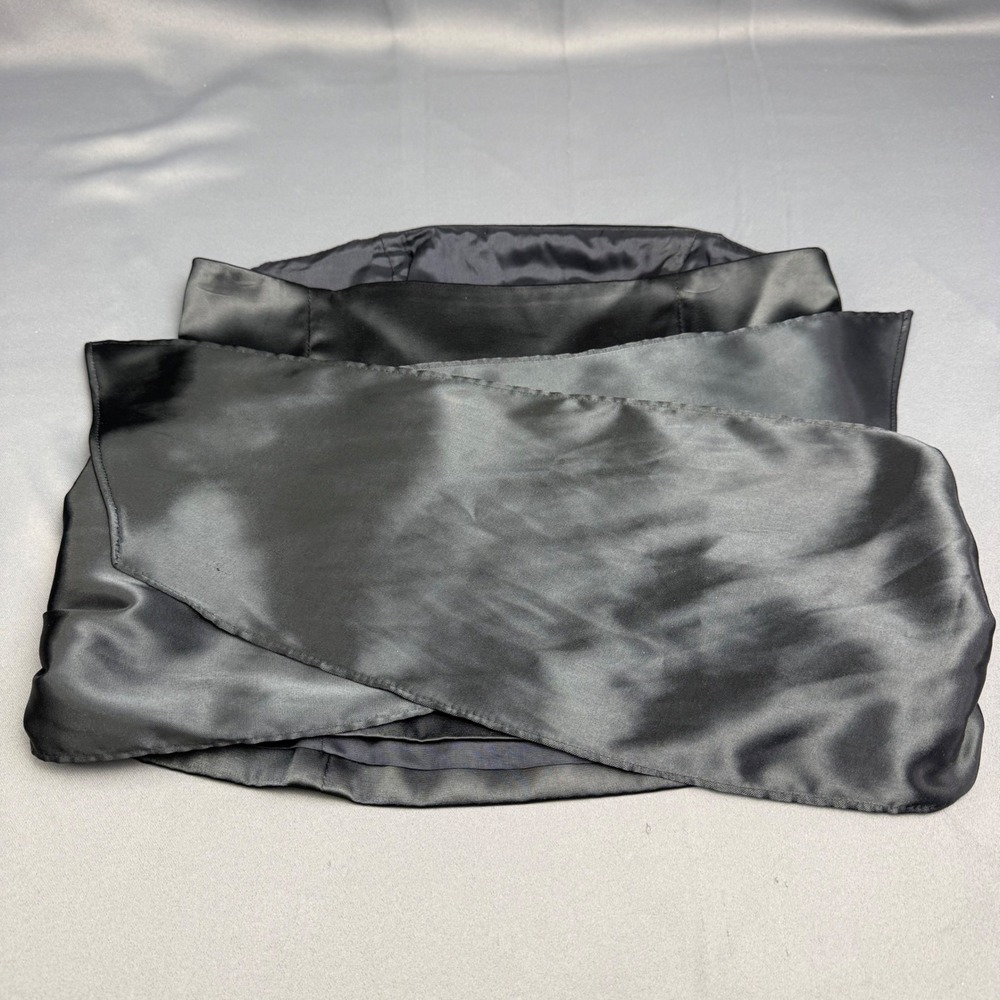 White House Black Market Black Satin Strapless Corset Tie Top XS Romantic Formal - Picture 11 of 16